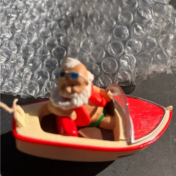 Hallmark Ornament Boating Santa 1995 Water Sports Christmas Tree Vintage skiing - Picture 3 of 7